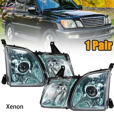 Left+Right Headlight Xenon Green For Lexus LX470 1998-2007 Front Headlamp - Image 1 of 4