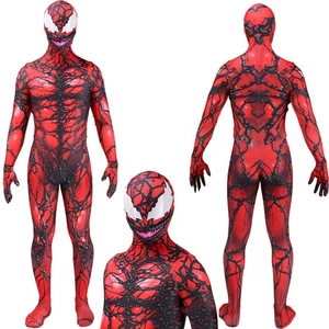 Venom Carnage Jumpsuit Cosplay Costume Bodysuit Zentai Adult/Kids Gift Halloween - Picture 1 of 12