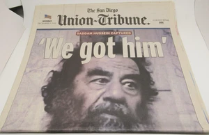 Saddam Hussein DECEMBER 15, 2003 San Diego Union - Tribune Newspaper Section - Picture 1 of 13