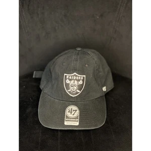 NUEVO Las Vegas Raiders 47 Correa Snap Back Negro Unisex Papá Sombrero 100% Algodón - Imagen 1 de 4
