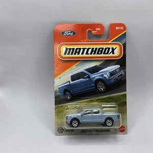 Matchbox 2022 Ford F-150 Lightning Blue #38 Mainline 2025 Case J (In-Stock) New - Picture 1 of 2