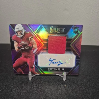2022 Select Trey McBride Rookie Signature Memorabilia Purple Prizm /49 - RPA - Image 1 of 2