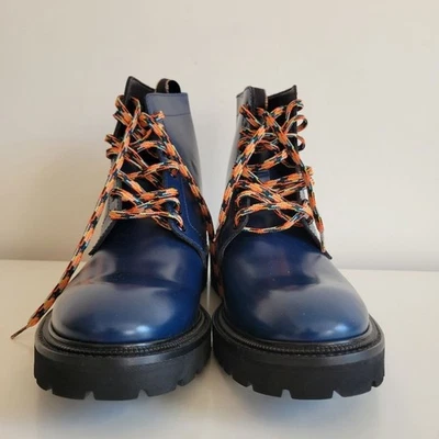 Paul Smith NUEVO Zapato Para Hombre Cuero Azul Farley Botas con Cordones Talla US10 EU 43 Foto 1 de 4
