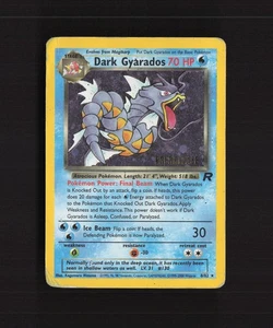Dark Gyarados 8/82 WOTC Team Rocket Holo Rare PRERELEASE Pokemon Card DMG - Picture 1 of 10
