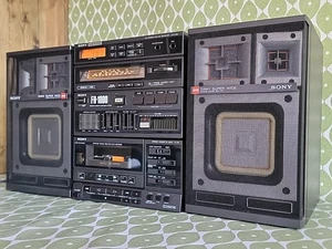 Vintage 1980s Iconic SONY FH-1000 Radio & Cassette Player Hifi APM-117D Speakers - Picture 1 of 20