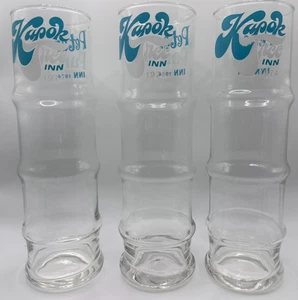 (3) Vintage Kapok Tree/Peter Pan Inn 1976 Tiki Bar Bambus Gläser türkis - Bild 1 von 8