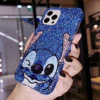 Bling Crystal Lovely Stitch Phone Case for iPhone 17 16 15 14 13 12 11 X Pro Max - Image 1 of 4