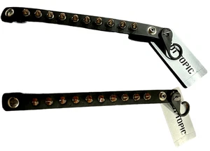 2 X PULSERAS BRAZALETE CON CLAVOS 10 picos 9" rock gótico punk vintage M/L - Imagen 1 de 3