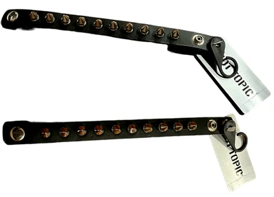 2 X PULSERAS BRAZALETE CON CLAVOS 10 picos 9" rock gótico punk vintage M/L Foto 1 de 3