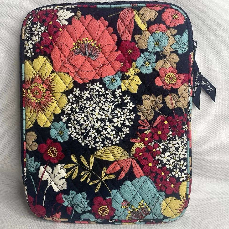 Vera Bradley Funda para Lector Electrónico Happy Snails Tablet Notebook Cremallera Bolsa Soporte de Identificación Foto 1 de 4