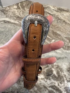 Cinturón Silver Creek Para Hombre Talla 32 Ranger Western Cuero Tostado 53809 Hebilla Ornamentada - Imagen 1 de 9