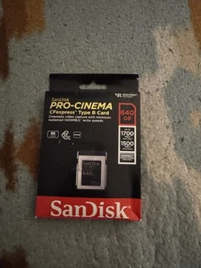 640gb Sandisk Pro-Cinema Cf express Type B Card - Picture 1 of 4
