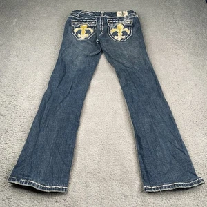 Laguna Beach Jeans Damen Größe 27 (27x28) Blau Bootcut Fleur de Lis Denim - Bild 1 von 16