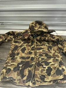 VTG 90s Columbia Duck Camo Jacket Coat Parka Gore-tex Men's L Camouflage USA - Picture 1 of 12