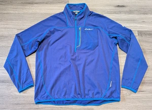 Eddie Bauer Herren Blau Waffelstrick First Ascent Freeheat 1/4 Zip Jacke Gr. XL - Bild 1 von 7