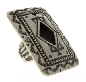 9 - Sterling Silver Open Diamond Shadowbox Statement Ring Calvin Martinez - Picture 1 of 5