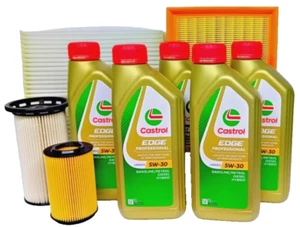 kit tagliando 5 litri olio auto castrol edge 5w30 LL vw golf 7 VII 2.0 tdi kw 81 - Foto 1 di 14