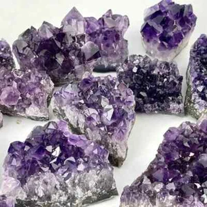 Amethyst Druse Kristall Stufe Muttergestein 100% naturbelassen AA ⌀40-50mm 60 g - Bild 1 von 14