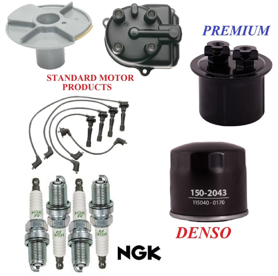 Tune Up Kit Filters Cap Wire Spark Plugs For ACURA INTEGRA L4 1.8L 1990 - Image 1 of 1