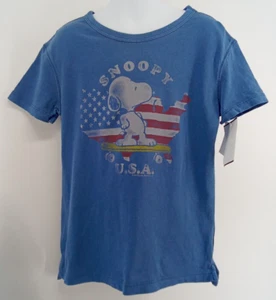 Peanuts Snoopy USA Toddler Boys T-Shirt 4T American Flag Officially Licensed - Picture 1 of 4