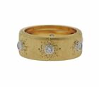 Buccellati Diamond 18k Gold Wedding Band Ring Size 5.5