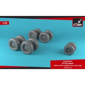 B-1B Lancer wheels w/ weighted tires, late Armory Models AR AW48333 Scale 1/48  - Picture 1 of 12