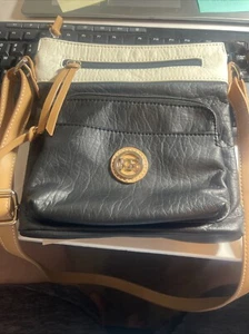 KR Bandolera Negro y Tostado Monedero Krista Rossi - Imagen 1 de 7