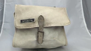 Fahrradtasche Schwinn zugelassen weiß Kunstledersitz 1962 Vollleder Zurrgurte - Bild 1 von 12