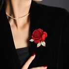 Alloy Red Rose Brooch Red Fashionable Design Brooches  Woman