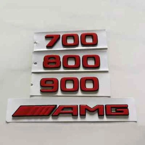 Dark Red Car Emblem for Mercedes Benz AMG 700 800 900 Refitting Trunk Sticker - Bild 1 von 18