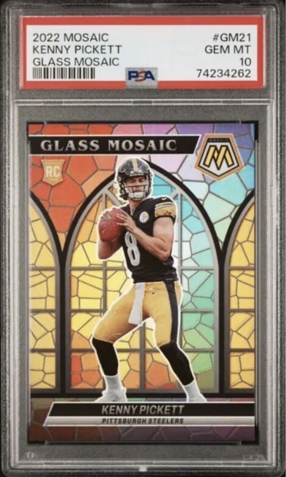 Kenny Pickett 2022 Stained Glass Mosaic Rookie PSA 10 GEM MINT
