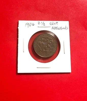 1904 2 1/2 CENT NETHERLANDS COIN - NICE WORLD COIN !!! - Image 1 of 2