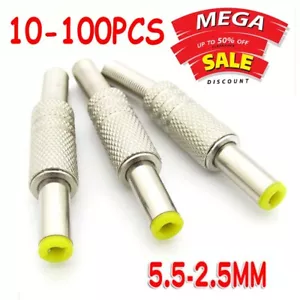 Jack di alimentazione DC all'ingrosso 5,5 mm x 2,5 mm connettore adattatore spina maschio con maniglia - Foto 1 di 15