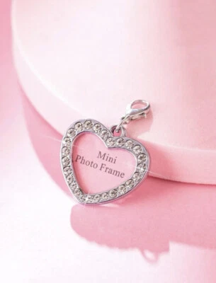 ¡Etiqueta personalizada para mascotas! Dije de identificación de perro gato personalizable corazón rosa mascota Foto 1 de 4