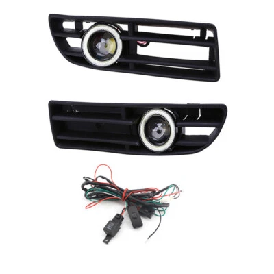 Car GRILLE FOG Light FOR VW JETTA BORA MK4 99-04 Red Halo Ring COB LED + Wire PA Foto 1 de 4