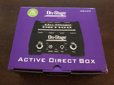 On-Stage DB1100 Active Direct Box with Stereo-to-Mono Summing - Image 1 of 4