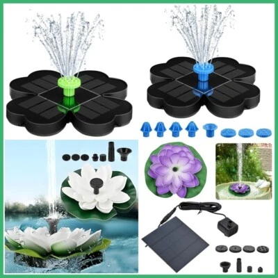 Solarpumpe Solar Springbrunnen Fontäne Gartenbrunnen Teichpumpe Wasserspiel NEU - Bild 1 von 4