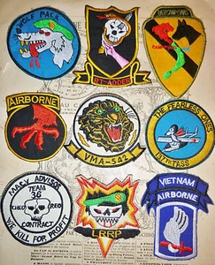 ADDER - Lot x 9 Patch - MACV-SOG - Wolf Pack - Ranger - Cheo Reo - Vietnam War - Picture 1 of 4