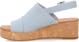 Sandalias informales TOMS Claudine Wedge para mujer azules 10020759 azul pastel TALLA 10 - Imagen 1 de 7