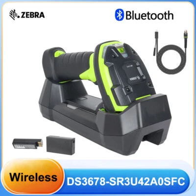 Zebra DS3678-SR3U42A0SFC Standard Range Cordless 1D 2D Barcode Scanner USB Kit - Image 1 of 4