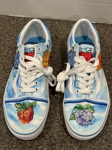 Mens 7/Womens 8.5 VANS x One Piece Old Skool Devil Fruit Shoes Pirate Luffy EUC - Picture 1 of 9