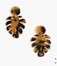 J.Crew Factory Tortoise Leaf Statement Earrings! Sold Out! New$34.50 Tort
