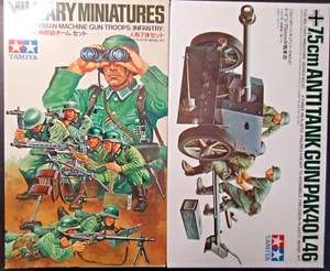 Lotto Tamiya  138250 e 35047 1/35 German Machine Gun Troops + 7,5 cm Antitank - Foto 1 di 4