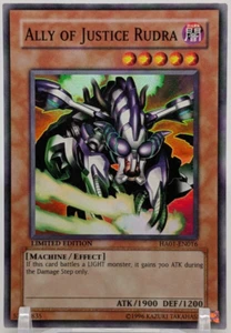 1996 Yu-Gi-Oh! Ally of Justice Ruda HA01-EN016 Limited Edition 1996 💥⚔️ - Picture 1 of 2