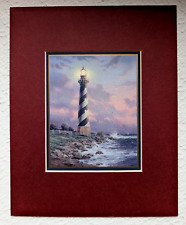 Thomas Kinkade Lighthouse Matte Print Cape Hatteras Light 8 x 10  COA