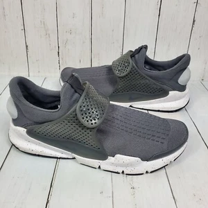 Nike Men's Sock Dart Grey/White Size 12 Sneakers 819686-003 Running Shoes GUC - Picture 1 of 20