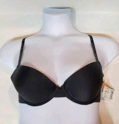 Logotipo acolchoado BEBE preto com aro na alça de sutiã NOVO! 34 C - Imagem 1 de 4