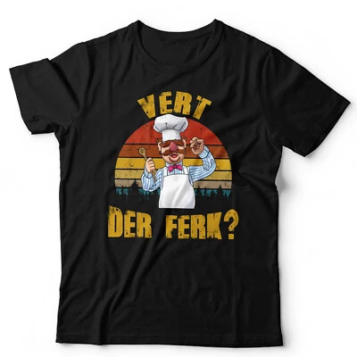 Camiseta Vert Der Ferk Unisex - Chef Sueco Vintage Retro Foto 1 de 4