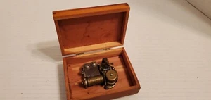 Vintage 4" Real Wood Cedar Wind Up Music Box Working As Shown "Rock A Bye Baby" - Picture 1 of 3