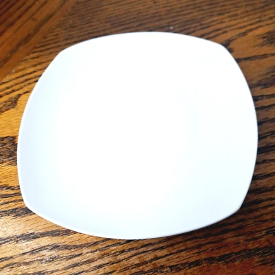 Plato cuadrado de postre/pan Gorham Boulder Creek 6 3/8"" blanco Foto 1 de 4